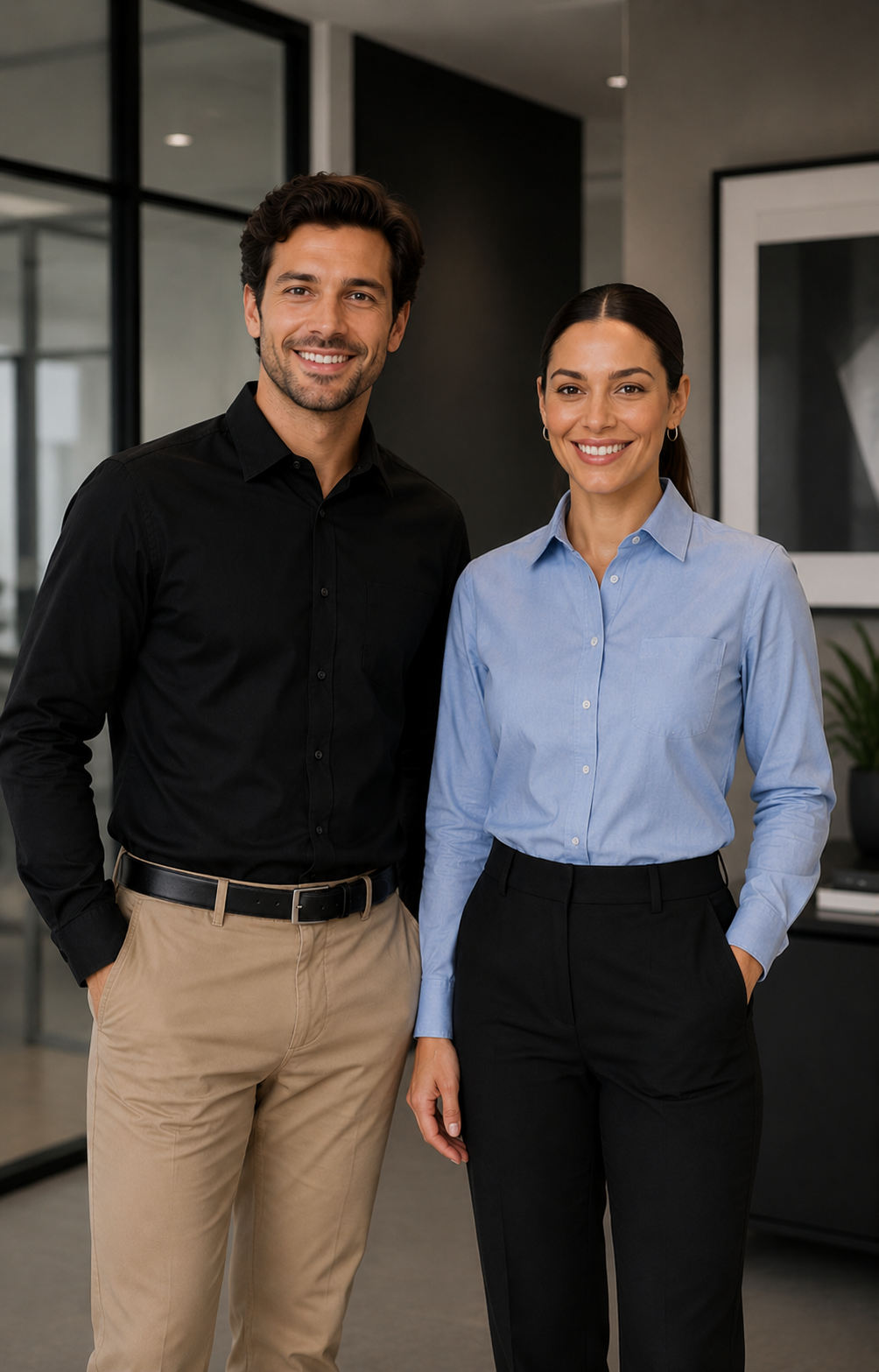 Premium office wear that blends comfort with effortless style. 